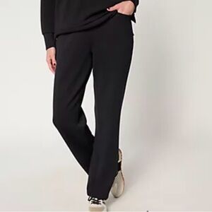 New QVC Belle by Kim Gravel Black ScubaLuxe Straight Leg Pant / XL Tall